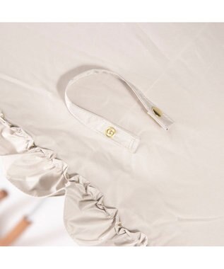 UNBILLION カシュネ cachenez / 【晴雨兼用】【日傘】 【UV カット率99.999.9％以上】PUビッグフリルトップレス折りたたみ傘 ベージュ