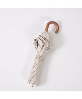 UNBILLION カシュネ cachenez / 【晴雨兼用】【日傘】 【UV カット率99.999.9％以上】PUビッグフリルトップレス折りたたみ傘 ベージュ