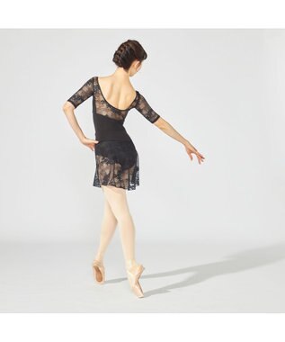 Chacott ハーフスリーブレオタード ブラック