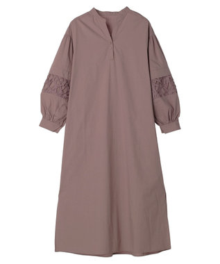 CRAFT STANDARD BOUTIQUE 袖レース使いワンピース Mocha