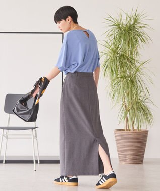 AMERICAN HOLIC イージーケアスリットタイトスカート Gray Mixture