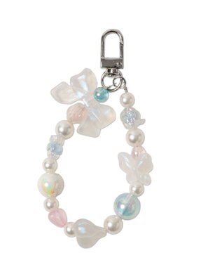 WEGO ビーズフープキーホルダーH ホワイト