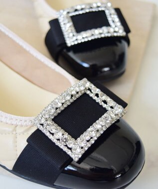 Bridget Birkin ＜3E＞【Bridget Birkin Walk】キルティングビジューリボンウォーキングパンプス ベージュ