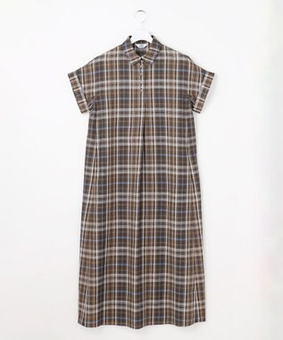 J.PRESS LADIES S コットンリネン Light マドラスチェック シャツ ワンピース