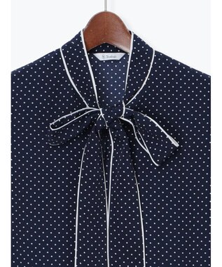 Te chichi パターンアソートボウタイブラウス《2026 spring catalog item》 ネイビー
