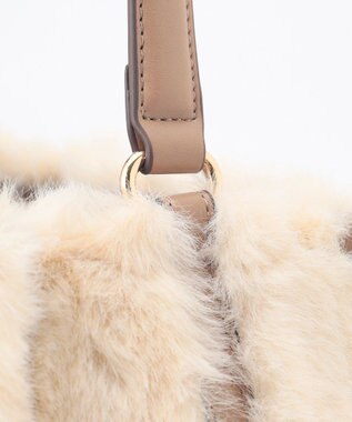 組曲 ファーバケット バッグ アイボリー系