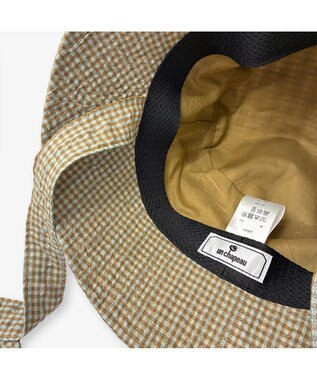 林八百吉商店 un chapeau　ひも付きチェックハット グリーン