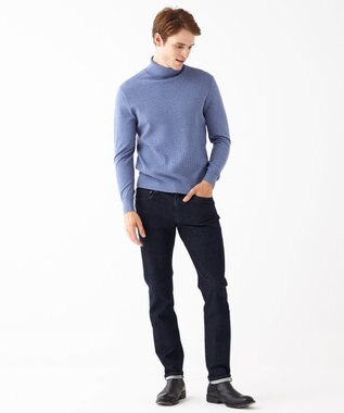 JOSEPH ABBOUD 【キングサイズ】ISKO2WAY デニム ネイビー系