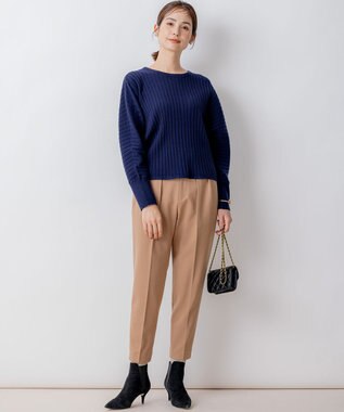 組曲 BOREROリブドルマン ニット ネイビー系