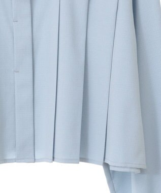 earth music&ecology タックプリーツショートシャツ Sax