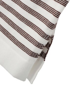 AMERICAN HOLIC ボーダーハーフスリーブニットプルオーバー Ivory