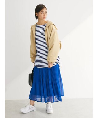 Green Parks シフォンプリーツスカート Blue