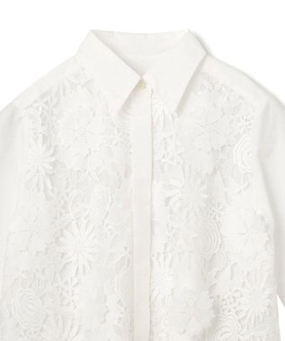 GRACE CONTINENTAL ケミカルフラワードレスシャツ ホワイト