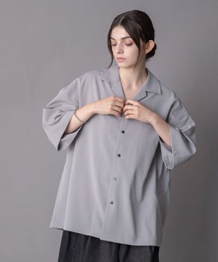 WEGO 【ユニセックス着用ITEM】クレープオープンカラーシャツ（SS） グレー