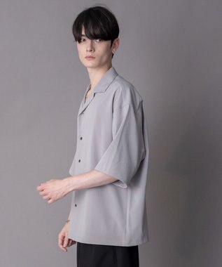 WEGO 【ユニセックス着用ITEM】クレープオープンカラーシャツ（SS） グレー