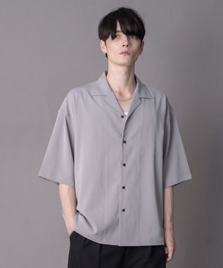 WEGO 【ユニセックス着用ITEM】クレープオープンカラーシャツ（SS） グレー