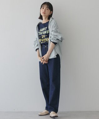 AMERICAN HOLIC イージーケアブロードシャツ Stripe Gray