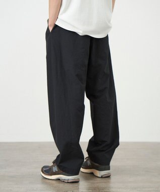 ATON HIGH TWIST WOOL | ワイドパンツ - UNISEX NAVY