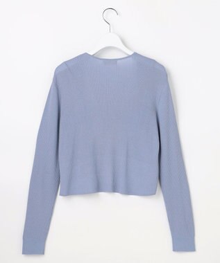 ANY SIS リブショートレングス カーディガン ブルー
