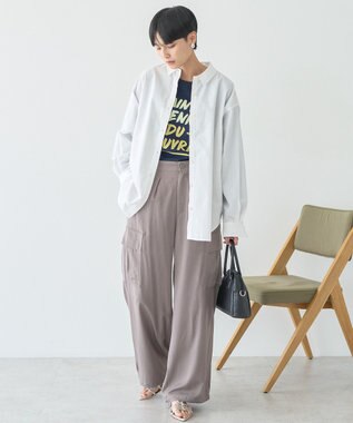 AMERICAN HOLIC イージーケアブロードシャツ Stripe White