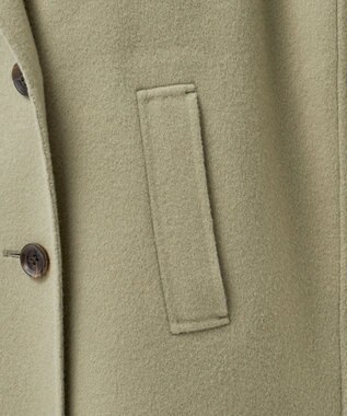 23区 S 【R(アール)】ウールメルトンリバー ショートコート オリーブ系