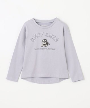 ANY KIDS アートモチーフ 長袖 Tシャツ サックスブルー×イヌ