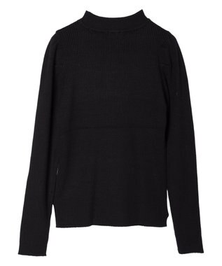 earth music&ecology シアードッキングニットプルオーバー Black