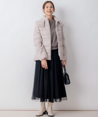 組曲 【洗える・2WAY】ライトタフタショートダウン ベージュ系