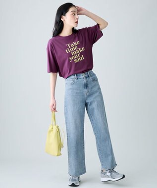 ANY ANYファンクションロゴTシャツ パープル