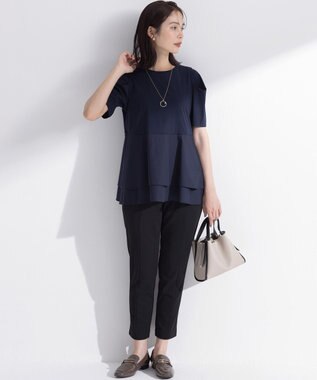 組曲 S 【ご好評につき追加生産！】ジョーゼットジャージースタイルアップ パンツ ブラック系