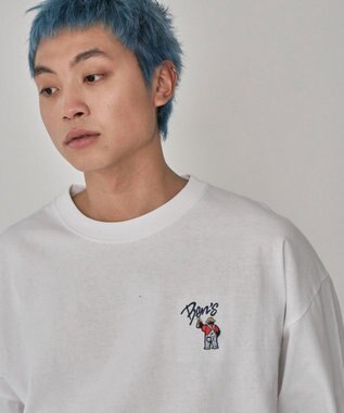 WEGO 【ユニセックス着用ITEM】別注BENDAVISワンポイントT（LS） ホワイト