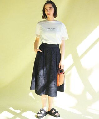 組曲 バックルプラットフォームサンダル ブラック系