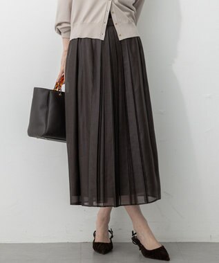 【洗える】ソフトシアーフィルム タック スカート