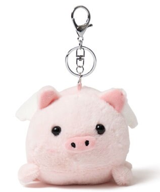 WEGO ふりふりエンジェルあにまるぬいぐるみキーホルダー ピンク