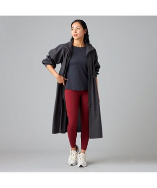 Chacott Chacott BALANCE ドライストレッチデザインTシャツ ダークグレー杢