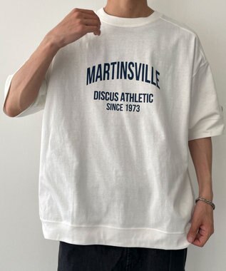 WEGO 【綿100%/MLサイズ展開】DISCUS　ルーズカレッ１００％ ホワイト