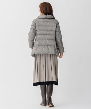 自由区 【XSサイズ～/洗える】ブライトダウン ミドル丈ダウンコート ライトグレー系
