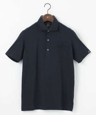 JOSEPH ABBOUD MOUNTAIN 【究極の着心地】 オーガニックコットン ポロシャツ ネイビー系