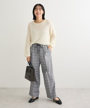 Green Parks シアーゆったりニットプルオーバー Off White