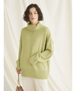 CRAFT STANDARD BOUTIQUE センタータックニットプルオーバー Light Green