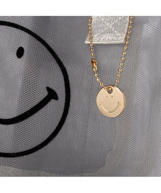 UNBILLION cachecache スマイルモチーフメッシュバッグインバッグ グレー