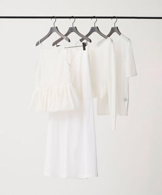 uncrave トリコットシフォン ハーフスリーブカットソー オフ