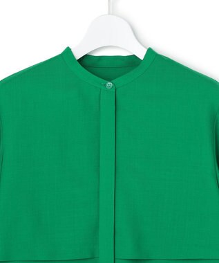 ICB アルタニカツイル バンドカラーブラウス グリーン