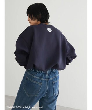 Green Parks ムジークタイガー／裏起毛刺しゅうプルオーバー Navy