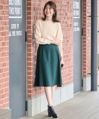 ANY SIS 【セットアップ対応】サーモ2WAYストレッチ スカート ディープグリーン