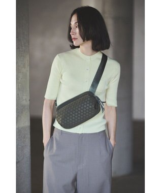 MIYABIYA LAQUOH【撥水加工】篭目柄エンボスボンディング2WAYショルダー モスグリーン