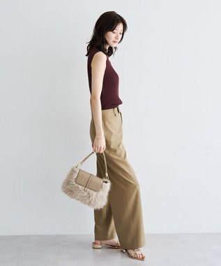 YECCA VECCA ハイネックノースリーブニット Brown