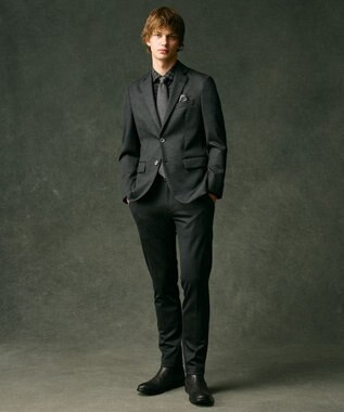 JOSEPH ABBOUD 【キングサイズ・尾州産素材/ウールジャージー】T/Wモクロディ パンツ グレー系