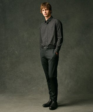 JOSEPH ABBOUD 【キングサイズ・尾州産素材/ウールジャージー】T/Wモクロディ パンツ グレー系