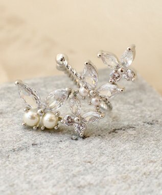 Tiaclasse バタフライ イヤーカフ シルバー